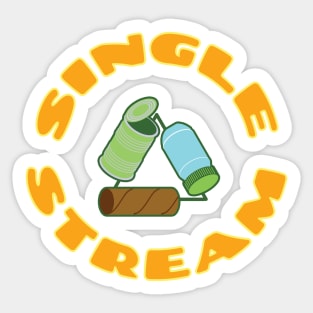 Single Stream Recycling Sticker